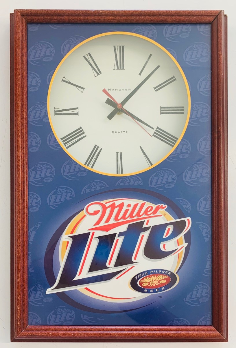 HANOVER MILLER LITE CLOCK MILLER LITE CLOCK Like New Delta Hawk