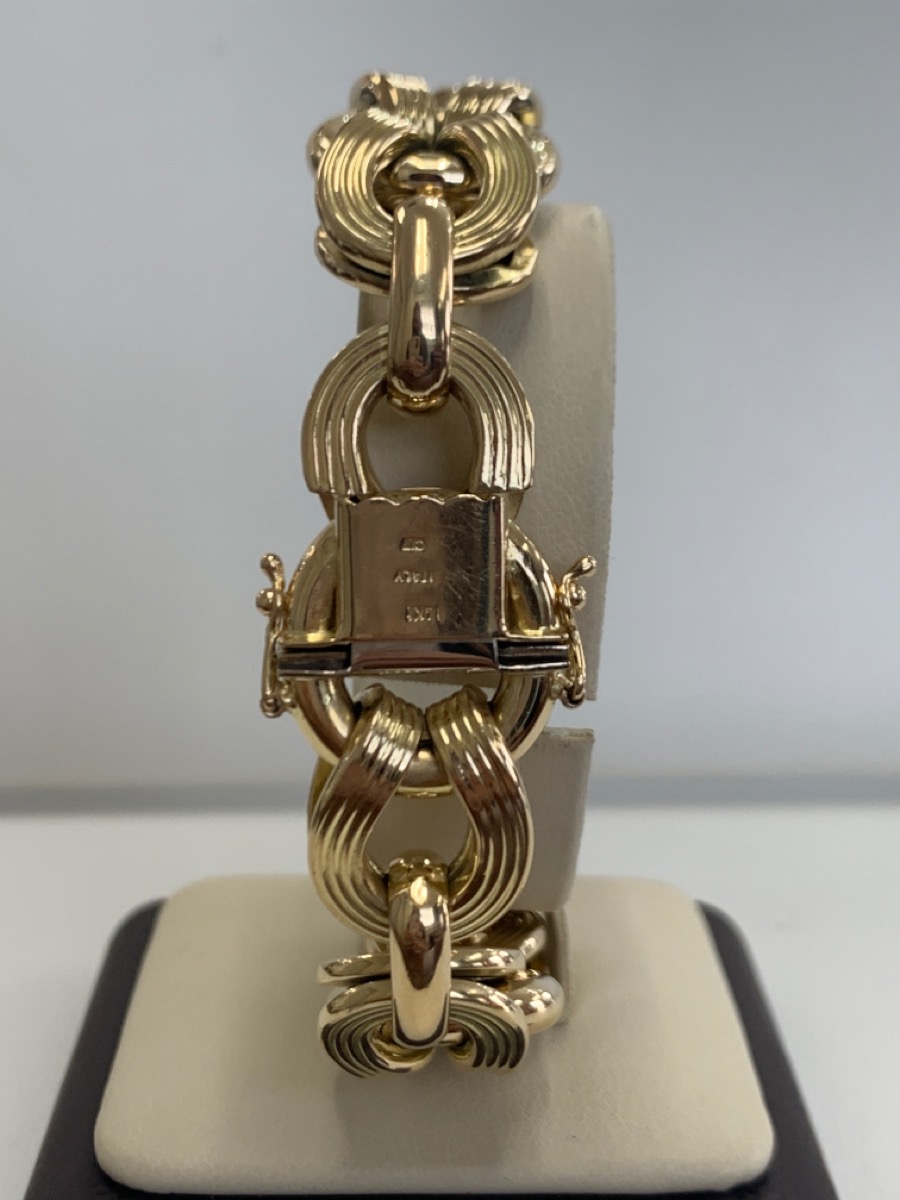 Gold Bracelet 14K Yellow Gold 37.3g Preowned Shaw's R&R