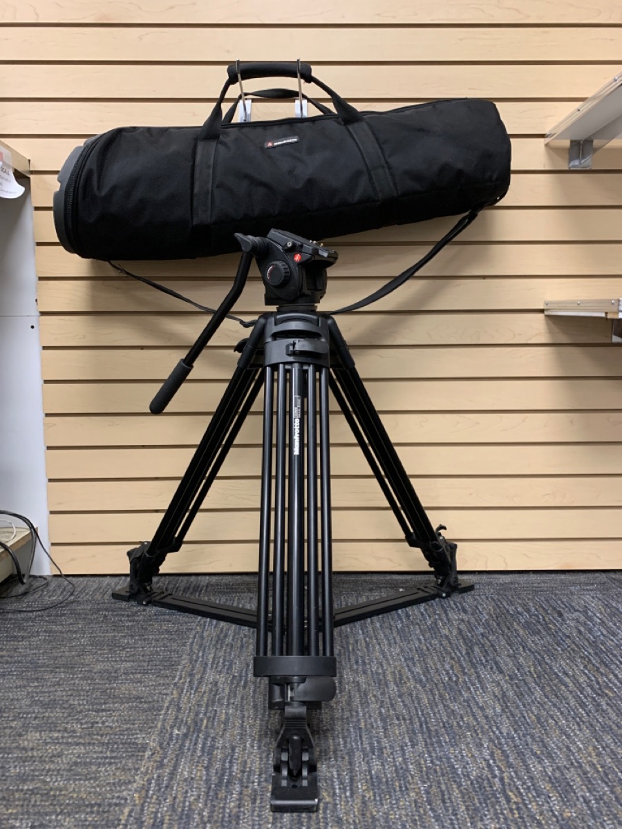 MANFROTTO 525MVB TRIPOD WITH 501HDV HEAD Very Good Greenbacks