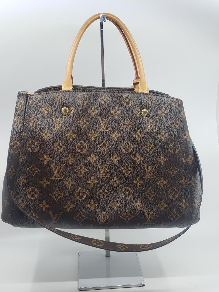 Louis Vuitton Montaigne MM Monogram Brown Canvas Shoulder Bag Date Code RI2128 Very Good | Buya