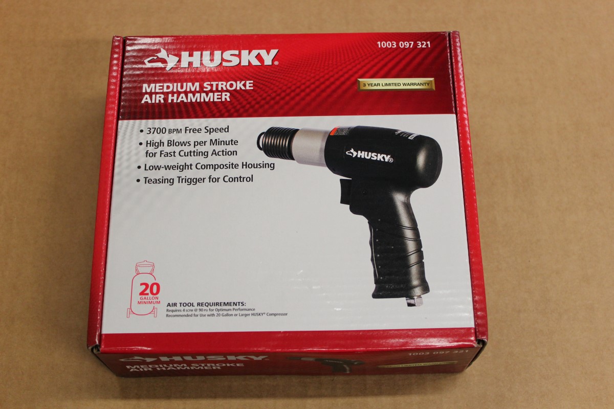 Husky 1003 097 321 Medium Stroke Air Hammer 3700 BPM 90 PSI Like New