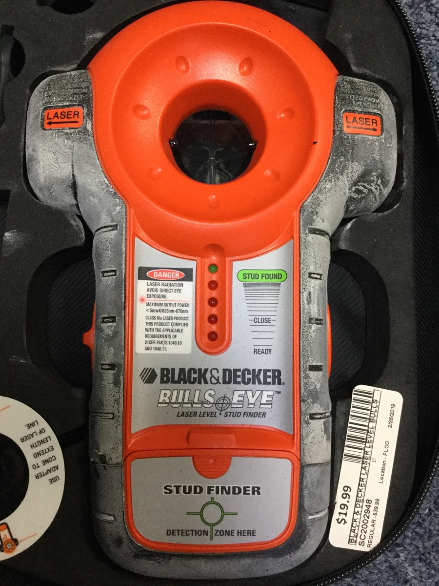 BLACK & DECKER Laser Level BULLS EYE STUD FINDER Very Good Buya