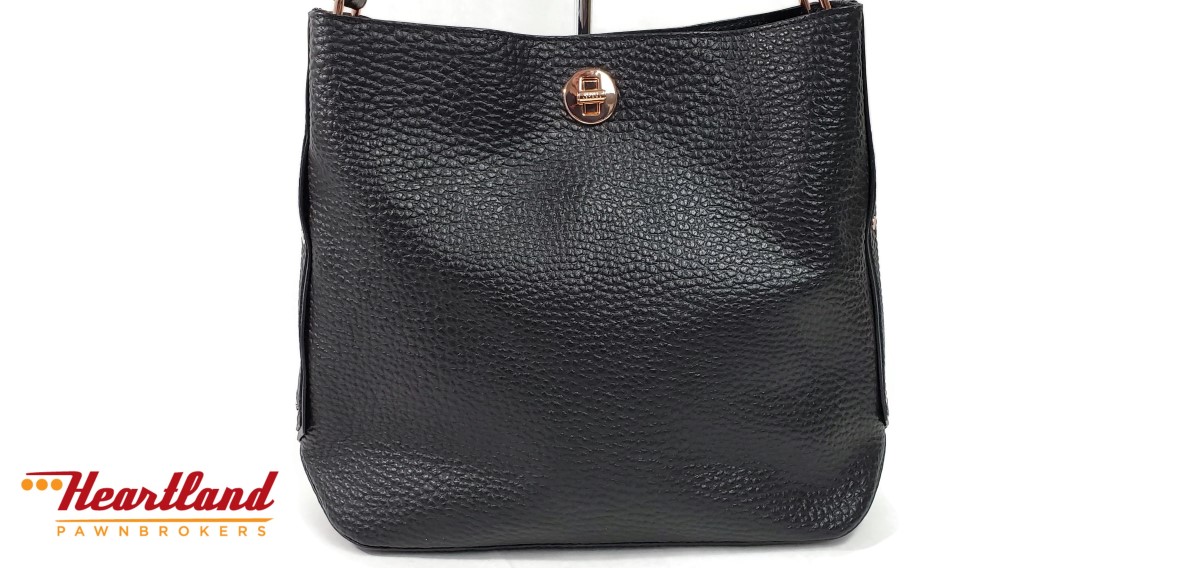 radley black leather bag