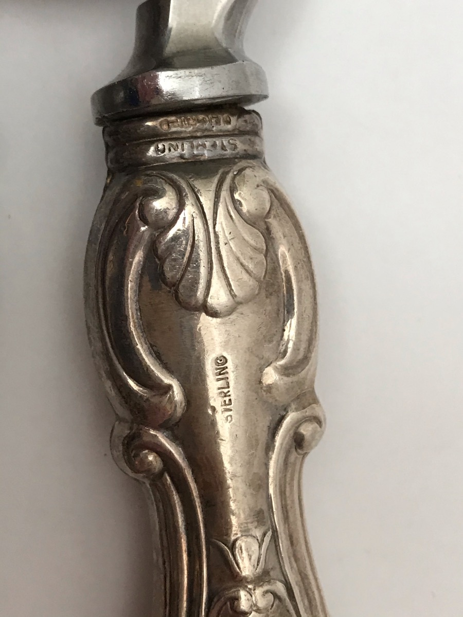 Ambassador cutlery Sheffield England Sterling Silver & SS Shears