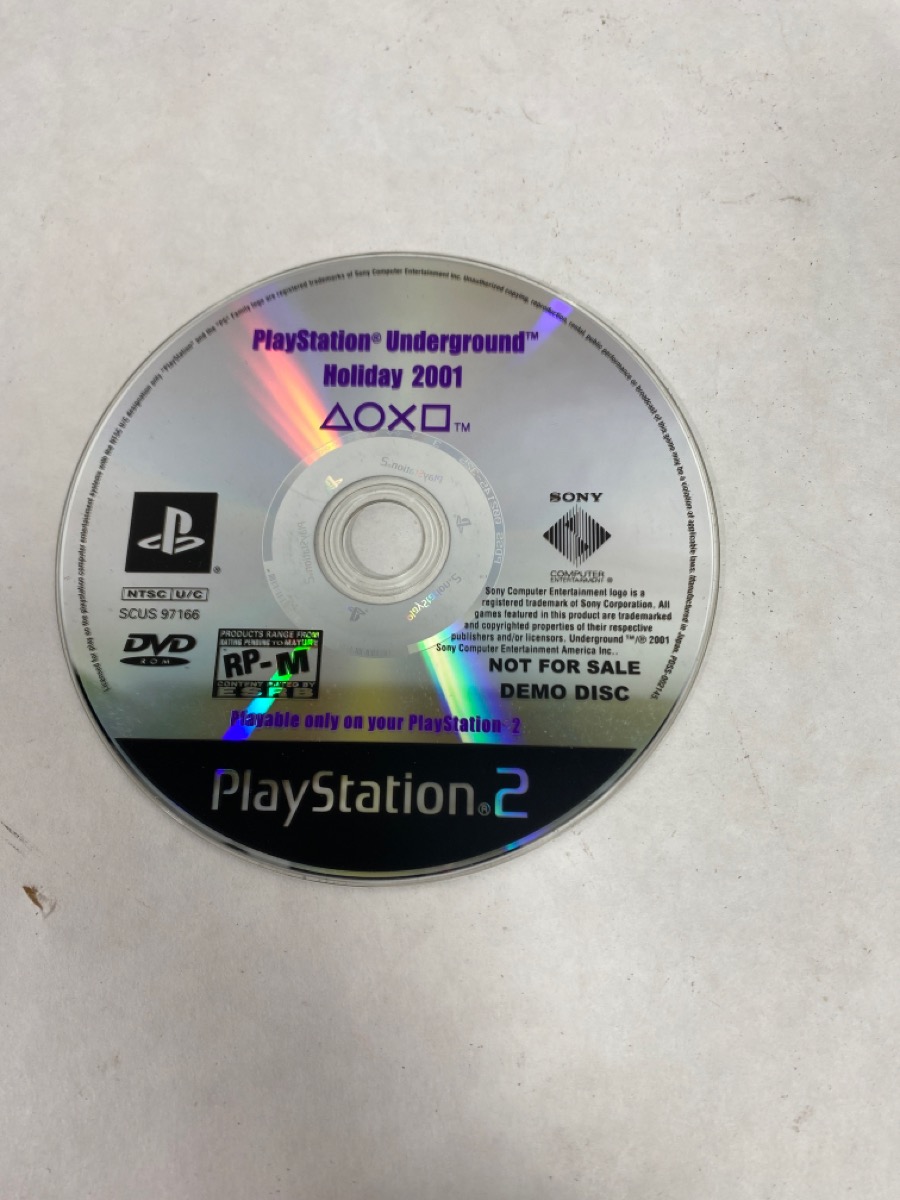 new ps2 consoles for sale on Playstation Underground Holiday 2001 Demo Disc Disc Only For Sony Ps2 Good Heartland Pawnbrokers Kansas