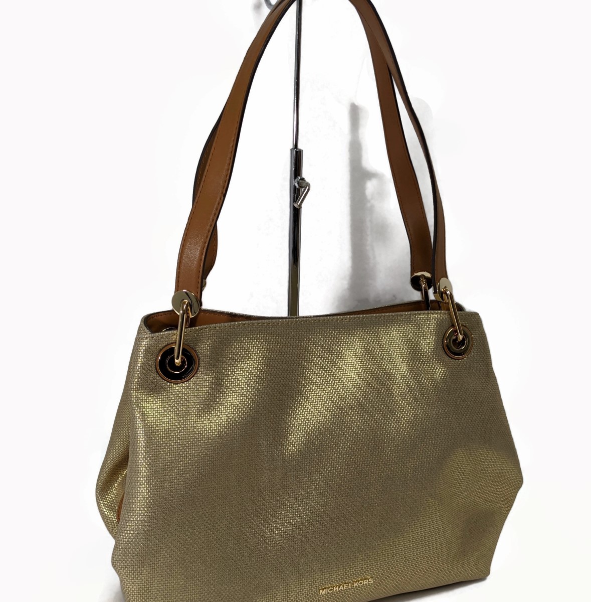 michael kors metallic tote