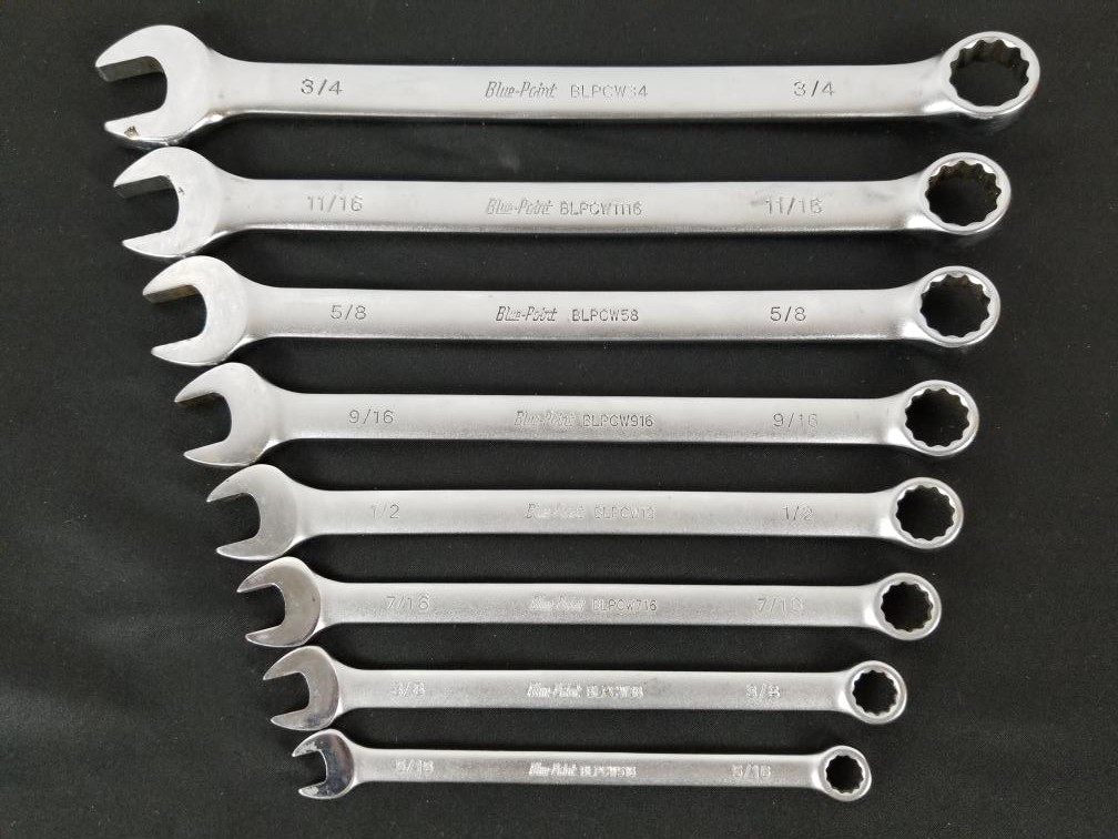 8 PC BLUE POINT WRENCH SET Very Good Buya