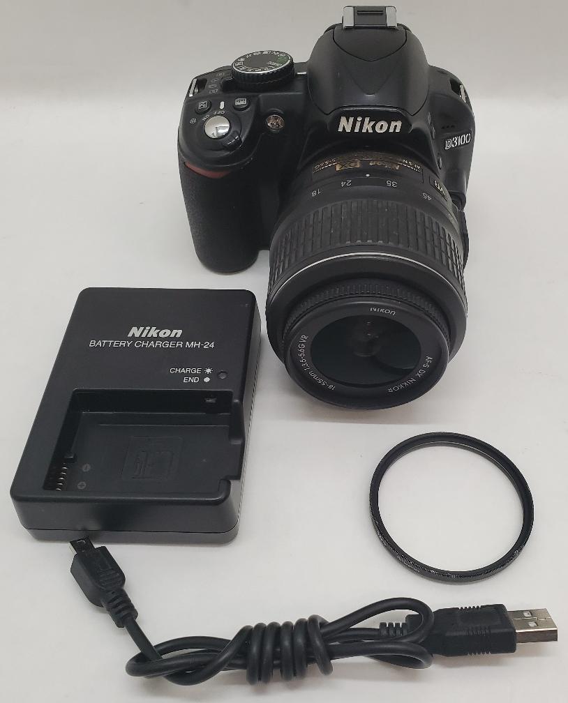 Nikon D3100 W/ 1855MM Lens & Battery Charger Good Heartland