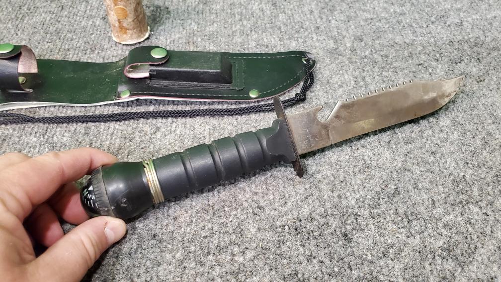 Vintage 420 Stainless steel Taiwan Made Fixed 6" Blade Survival Knife w