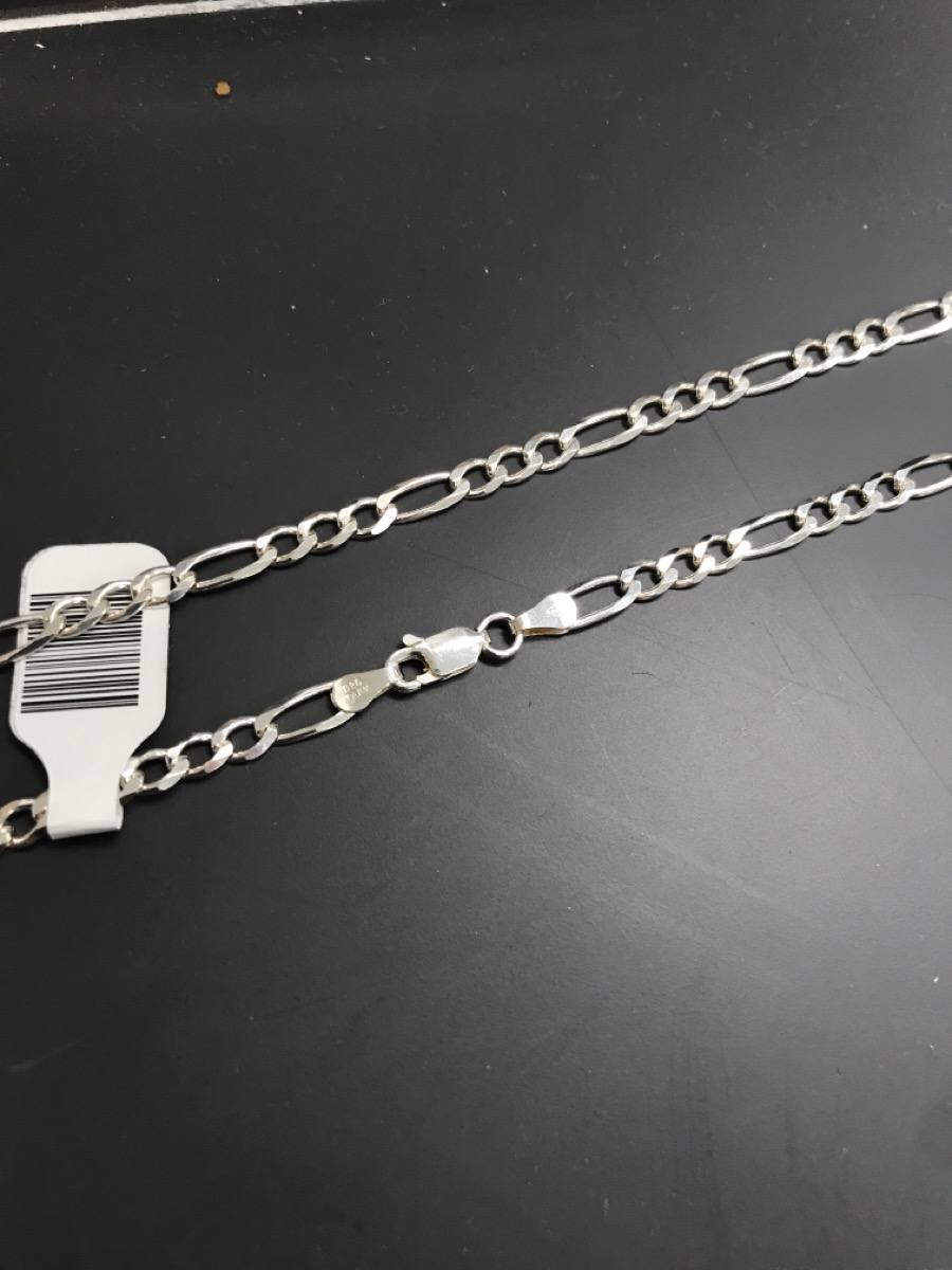 20" Silver Figaro Chain 925 Silver 6.5dwt New Bayou Pawn