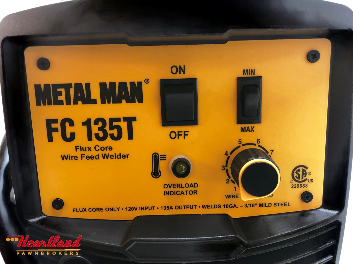 Metal Man FC125 125-Amp//115-Volt Flux Core Wire Feed Welder