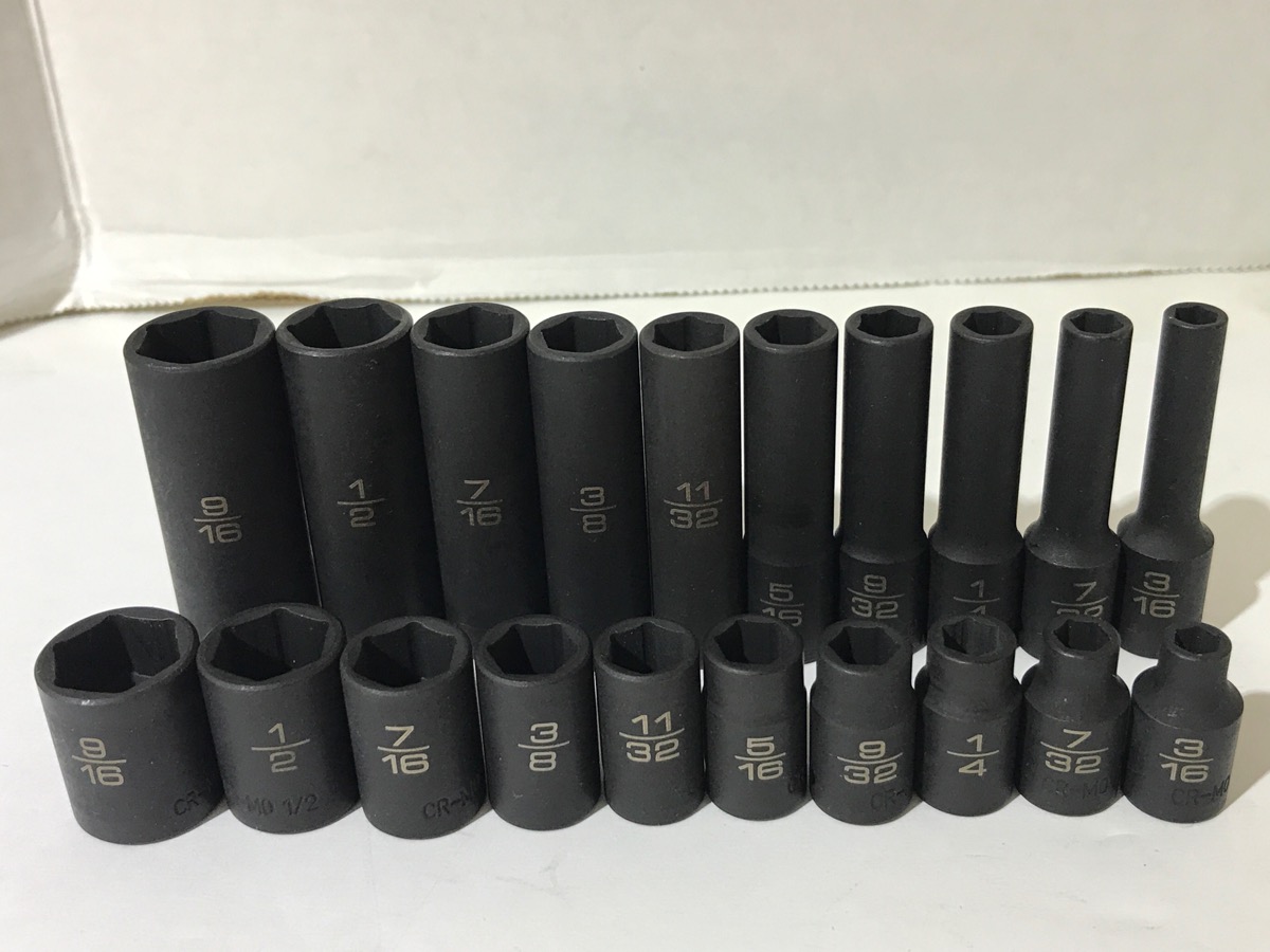 Matco Standard 6Point Socket Set of 20 (10 are deep) Very Good