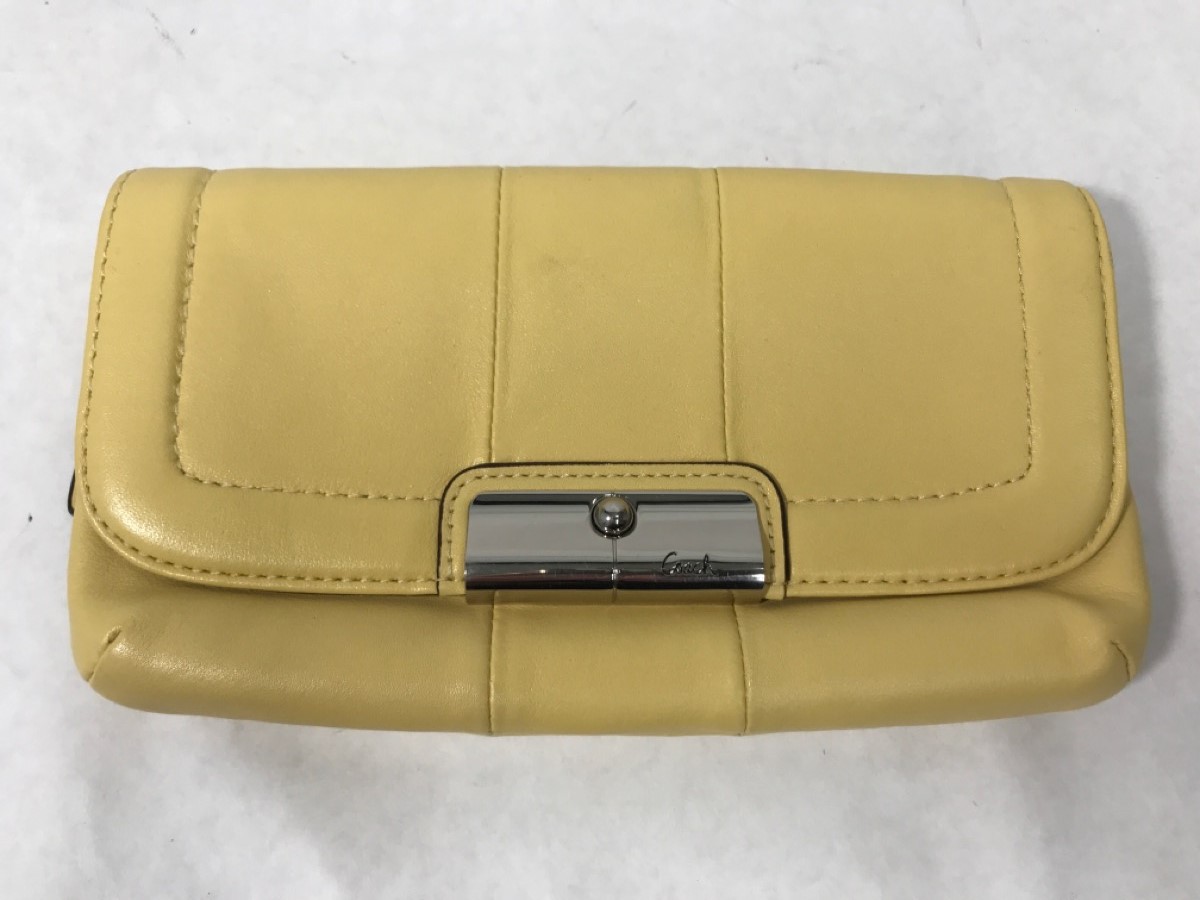 coach wallet yellow