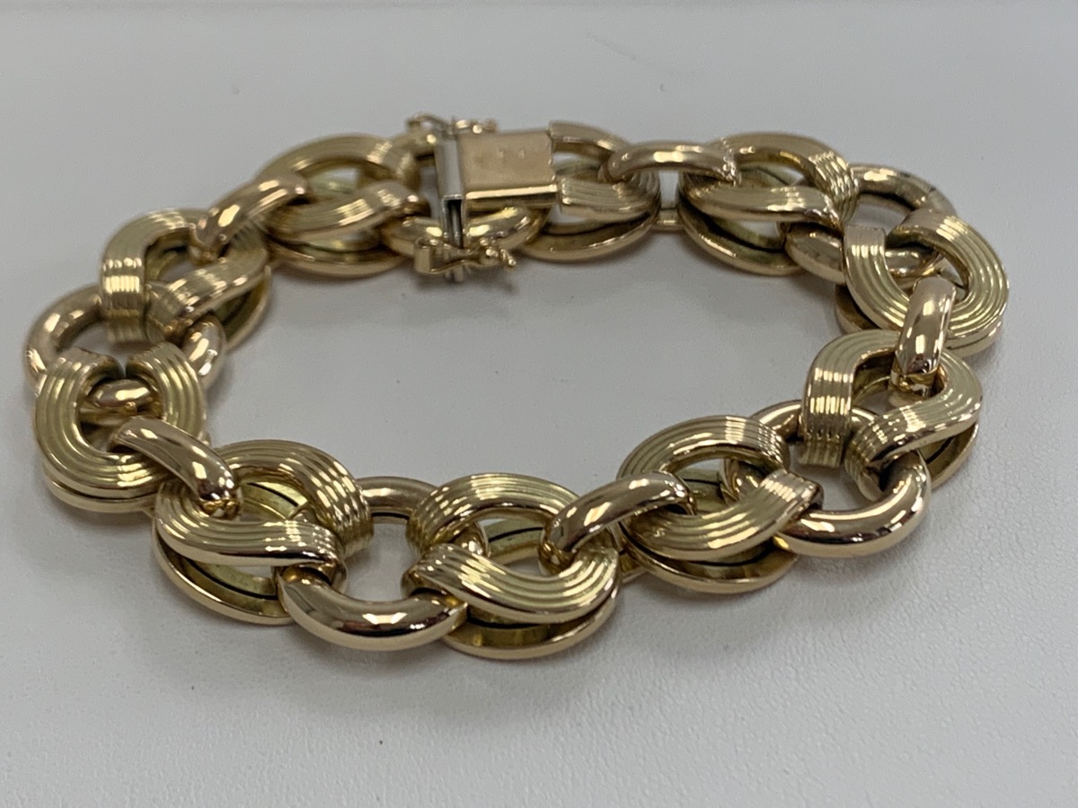 Gold Bracelet 14K Yellow Gold 37.3g Pre-owned | Shaw's R&R Jewelry and ...
