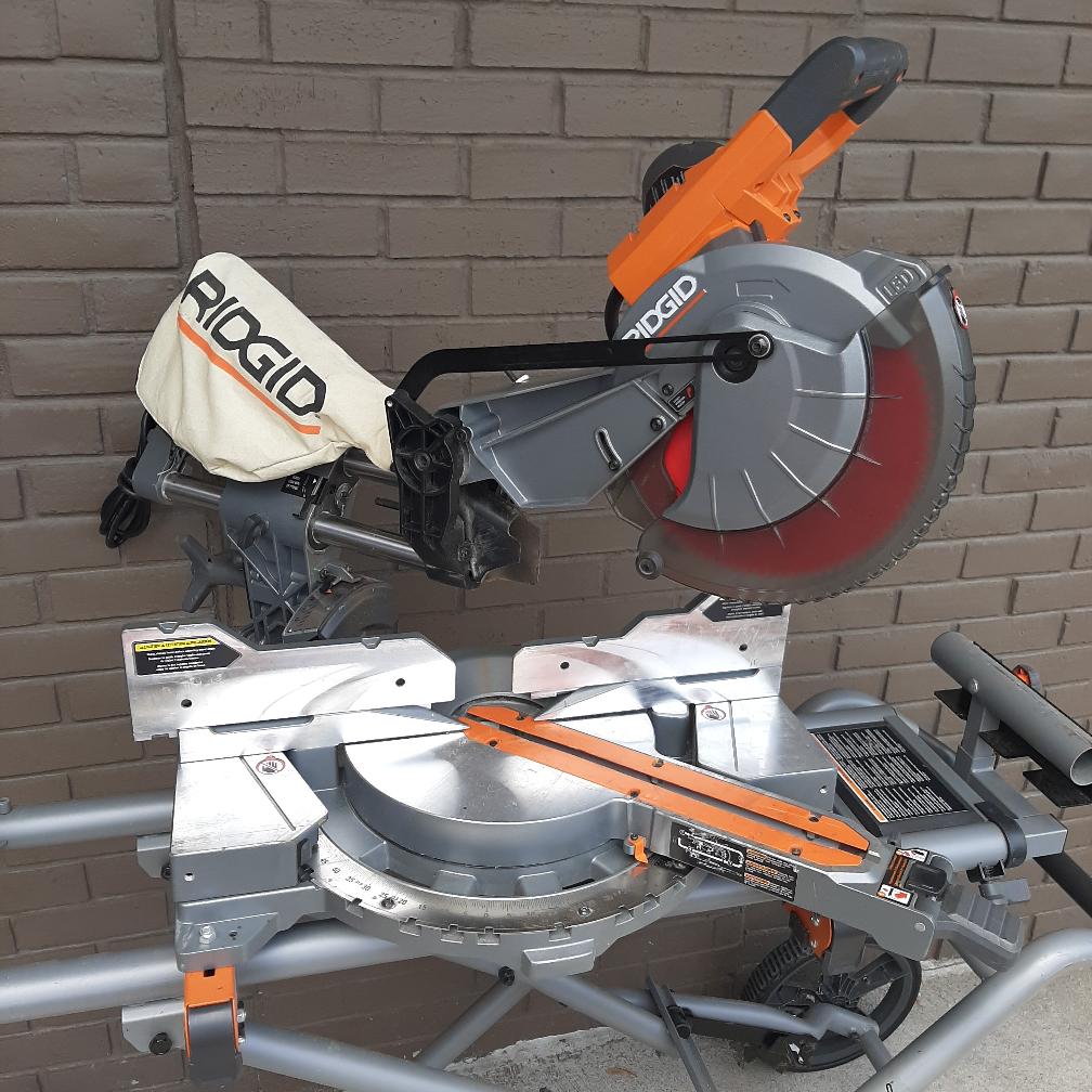 Ridgid R Dual Bevel Sliding Miter Saw With Stand Very Good