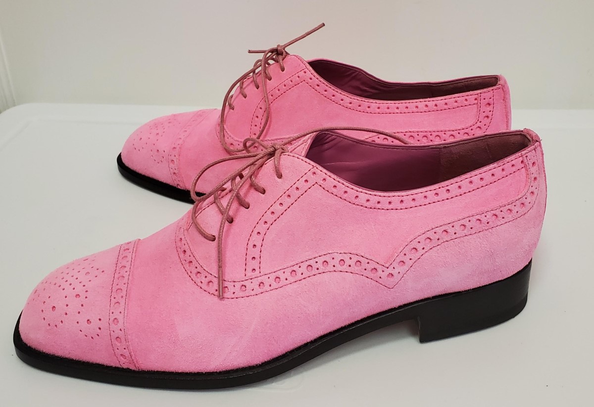 white pink oxford burnt sunrise black