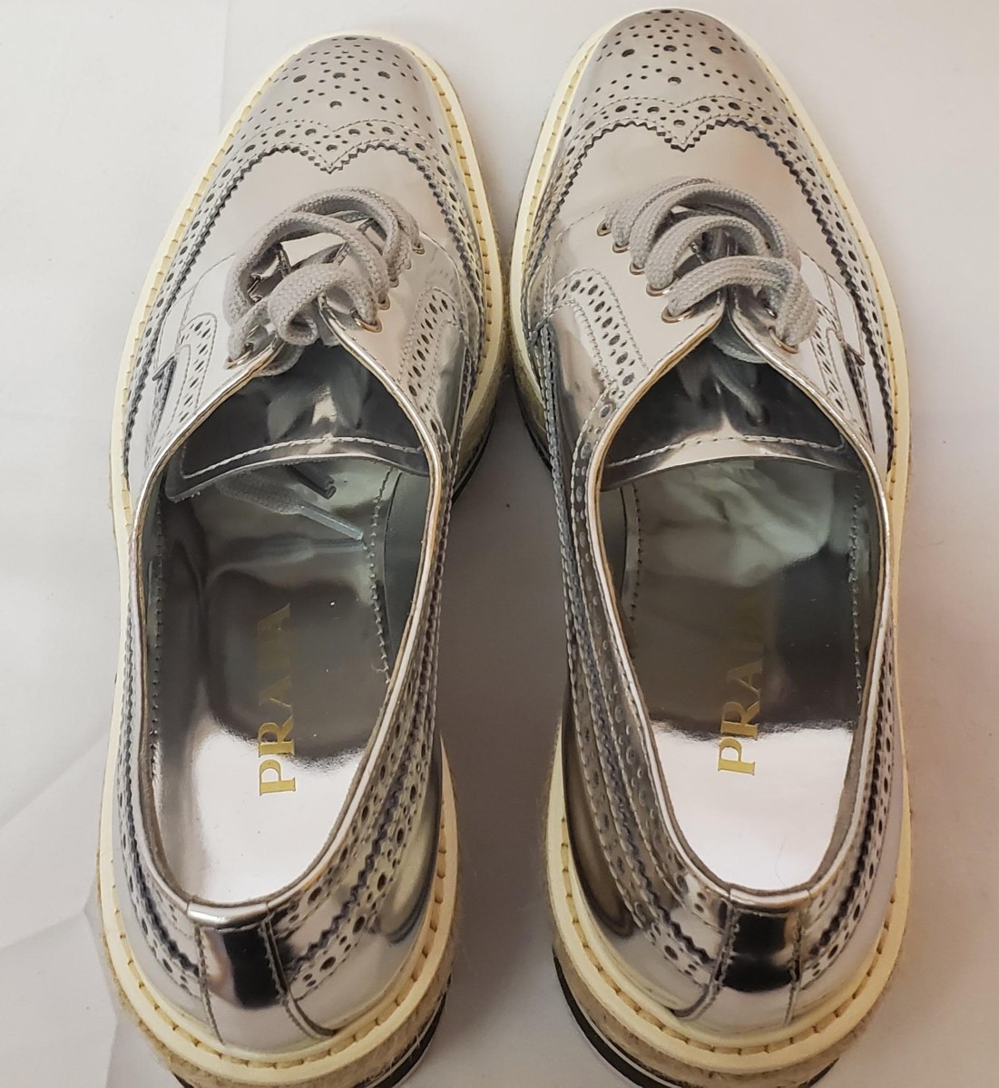 prada metallic oxford