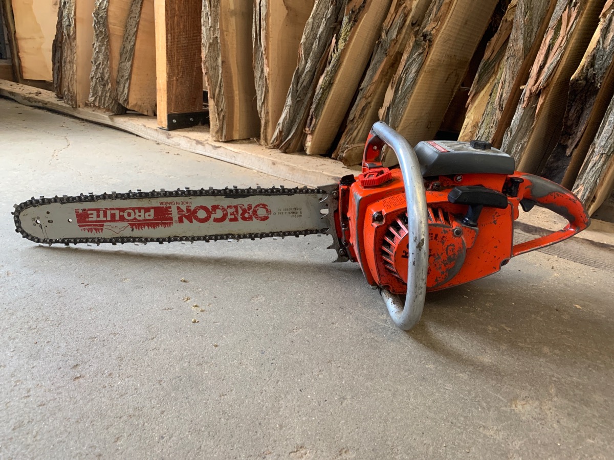 HOMELITE SUPER XL 2 STROKE GAS POWERED CHAINSAW Good Idaho Pawn