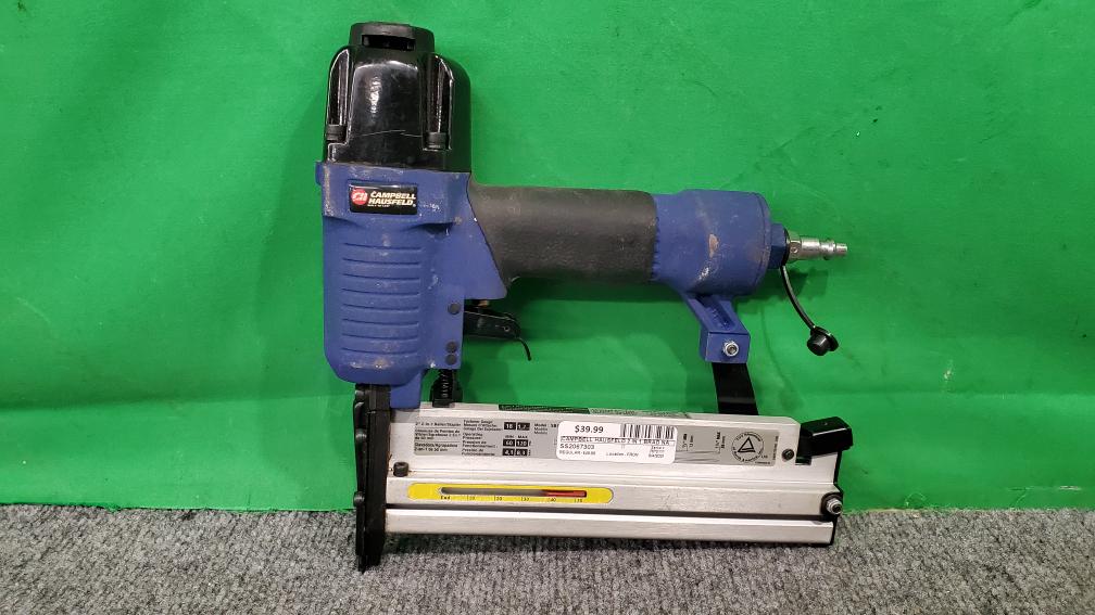 Campbell Hausfeld 2 In 1 Brad Nailer Stapler Nail Gun Air Tool Trim