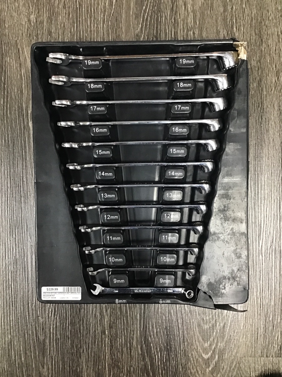 12 PIECE MATCO OFFSET WRENCH SET SMCOL122 Very Good Buya
