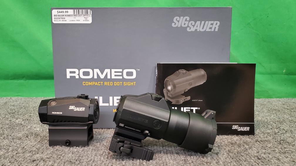 SIG Sauer Romeo5 Red Dot Optic/Juliet3 3X Magnifier Combo Brand New ...