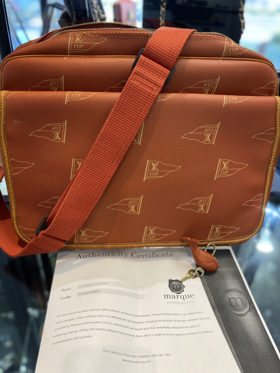 Louis Vuitton LV Cup Calvi Red Canvas Messenger BagLimited Edition. Like New Gold Broker Pawn