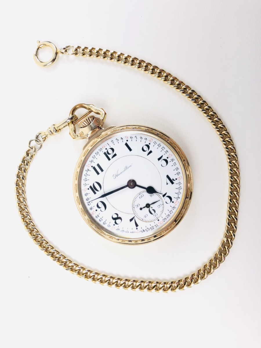 HAMILTON WATCH CO. Pocket Watch VINTAGE POCKET WATCH Very Good Buya