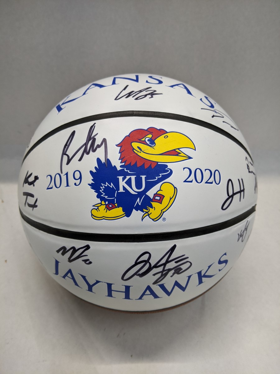 ku autographed basketball