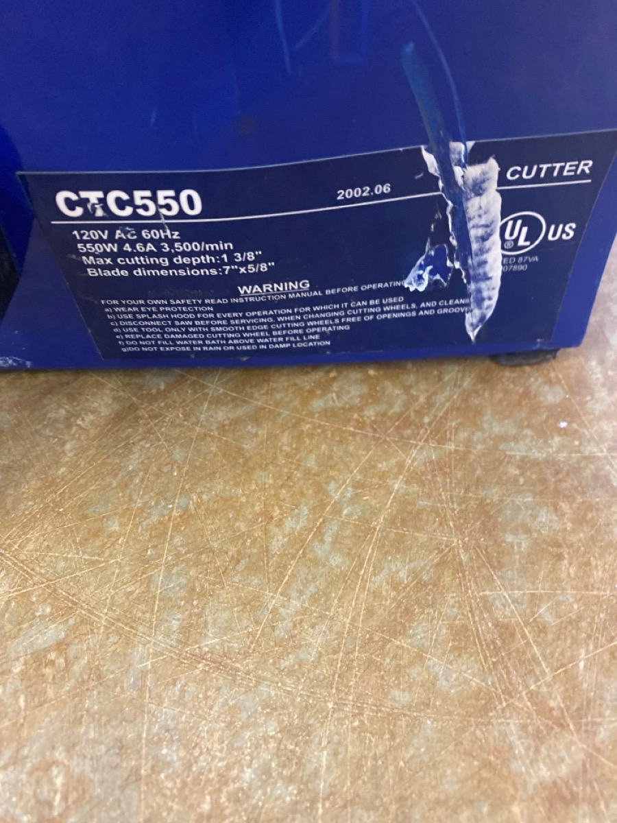 GB Tile Cutter Model CTC 550 Very Good Capital Pawn Salem OR