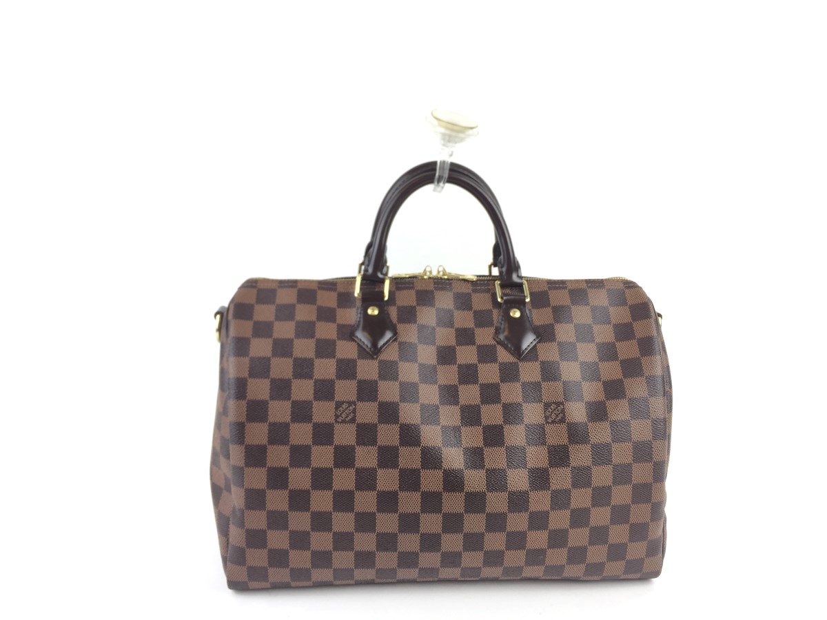 Louis Vuitton Damier Azur Canvas Speedy Bandouliere 35 Bag - Yoogi's Closet