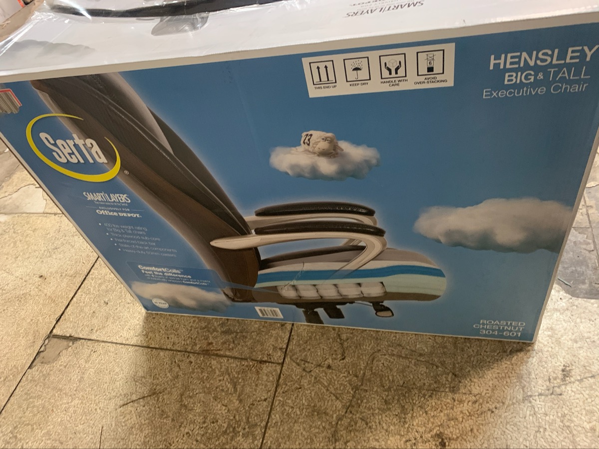 SERTA 304601 Hensley Big & Tall Leather Office Chair (mee) Brand New