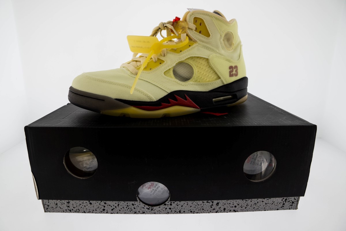 Jordan 5 Retro OFF-WHITE Sail (TD) Size 10.5 Brand New | Buya