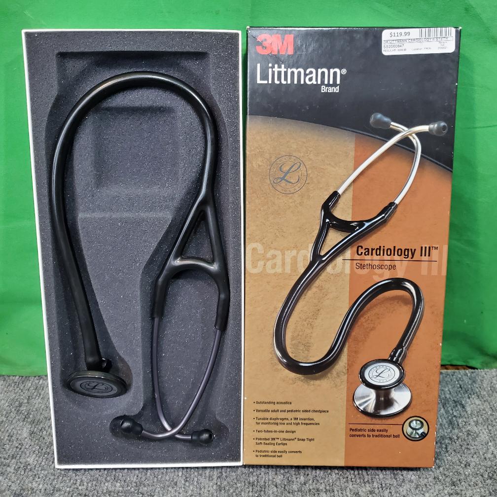 3M Littmann Cardiology III Stethoscope Black Like New Sooner State