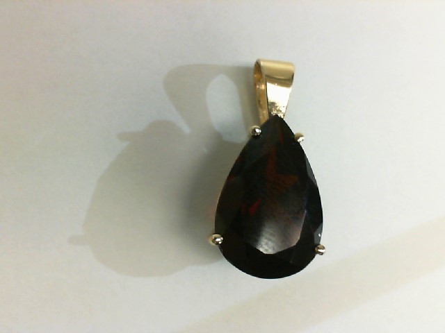 Synthetic Almandine 10K Yellow Gold 1.4dwt Pre