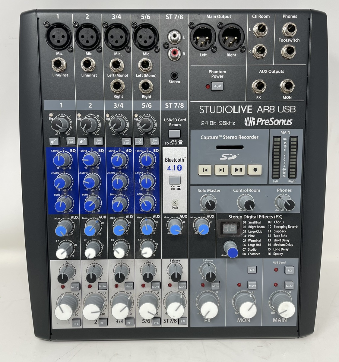 PreSonus StudioLive AR8 USB 24Bit 96kHz Bluetooth Digital Analog Mixer