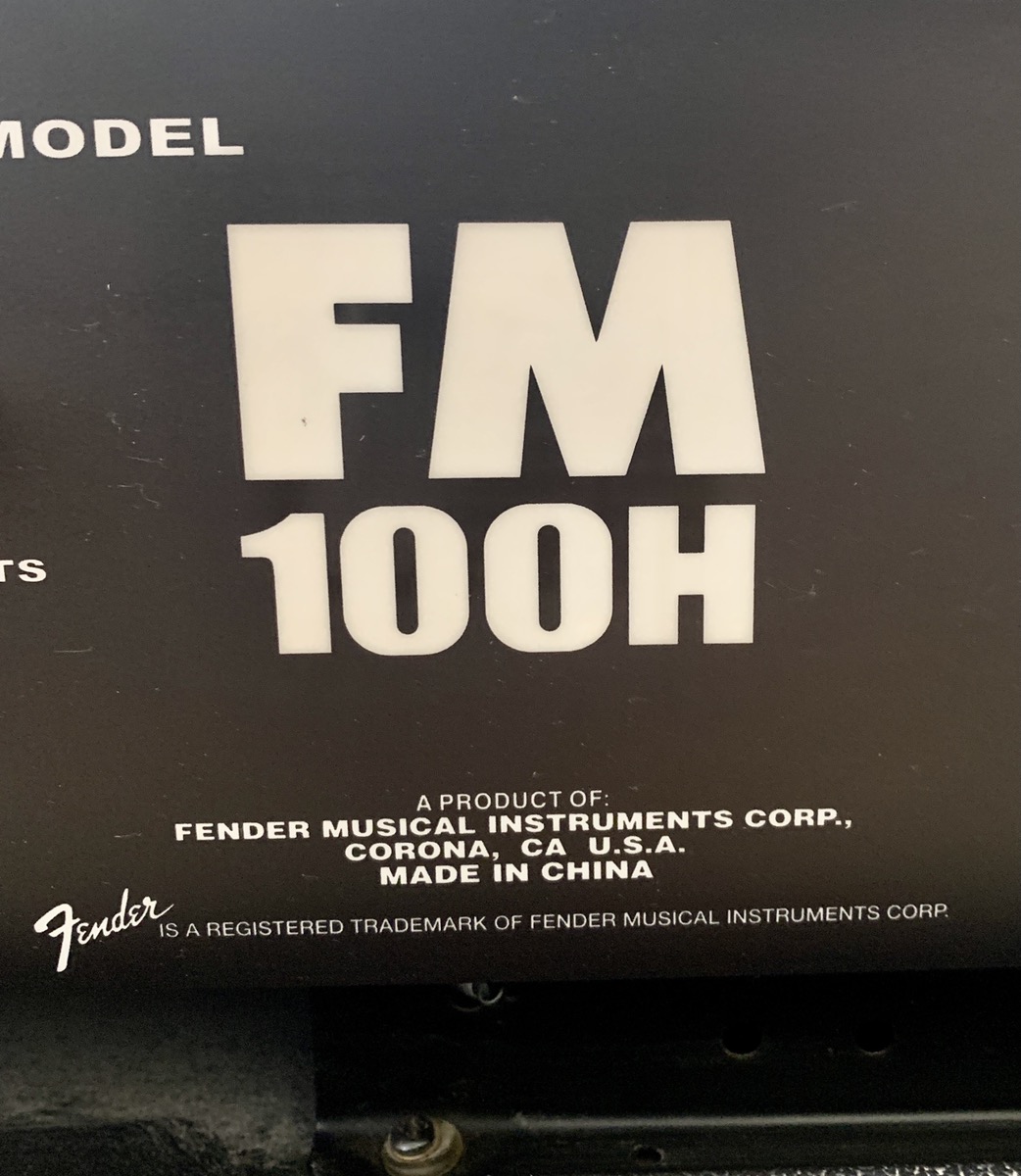 FENDER FM 100H 100watt Guitar Amp Head Good Heartland Pawnbrokers