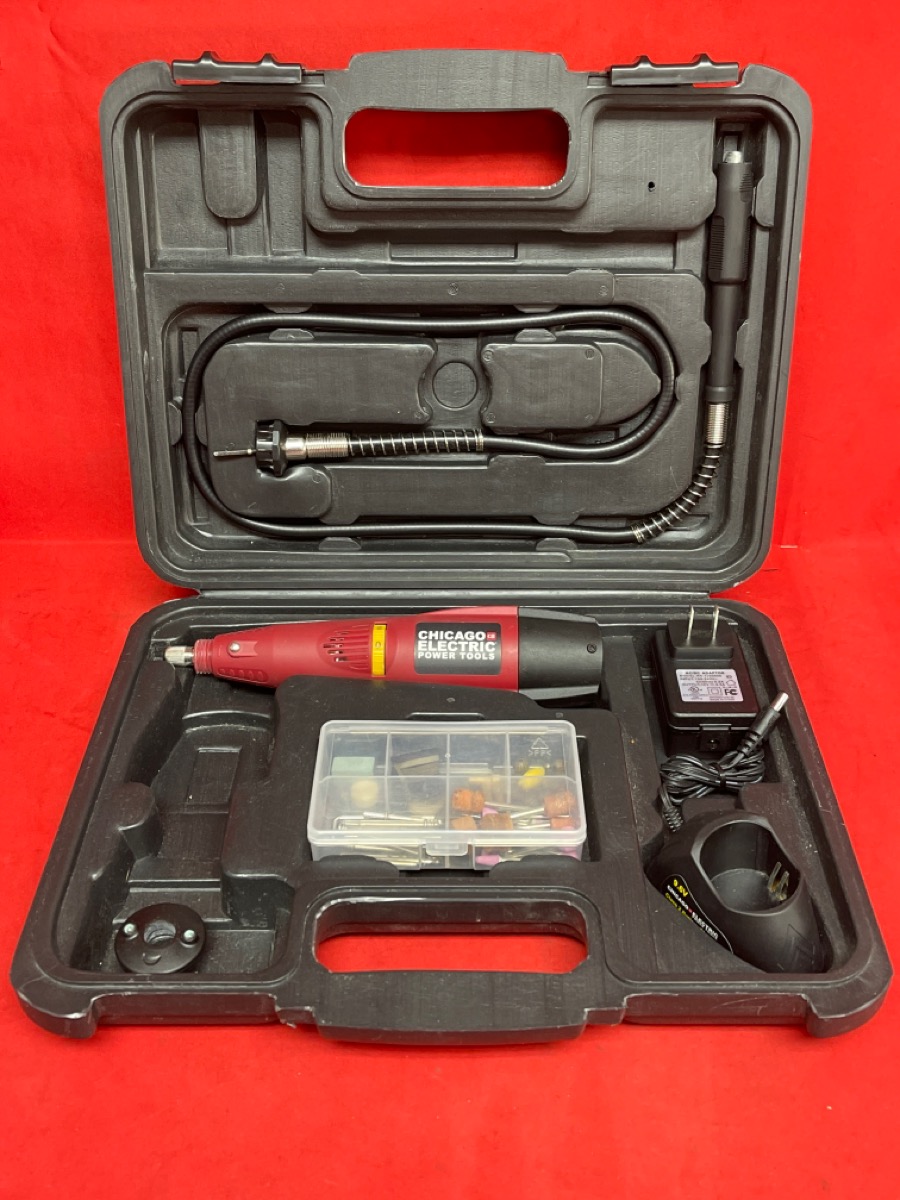 Chicago Electric 9.6 Volt Cordless Variable Speed Rotary Tool 63389
