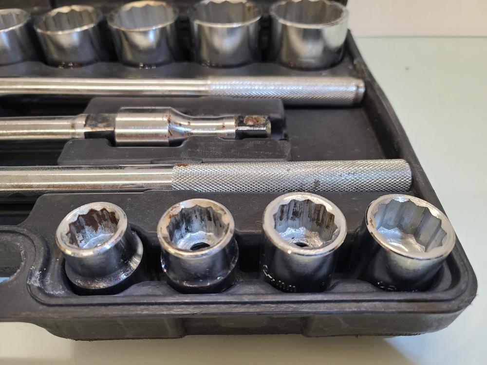 Pittsburgh 20pc Jumbo Socket Set 3/4" Drive Complete Good Capitol