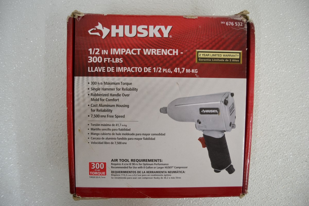 HUSKY TOOLS H4430 1/2" Air Impact Wrench 300 FtLBS Torque Very Good First Coast Pawn & More