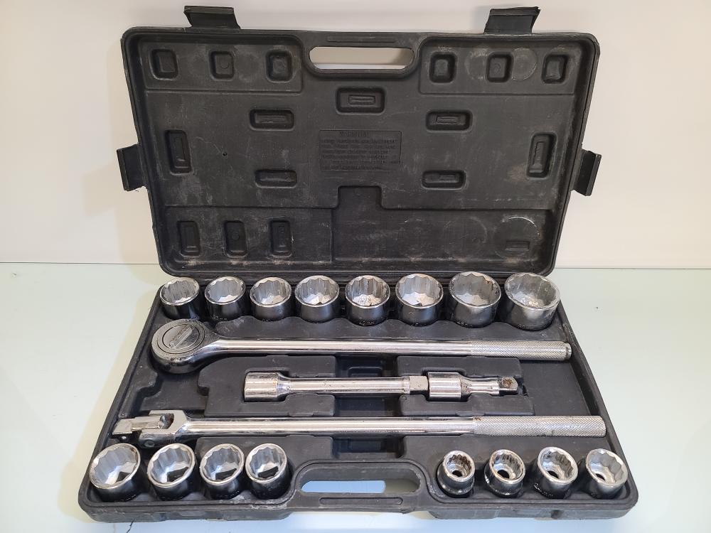 Pittsburgh 20pc Jumbo Socket Set 3/4" Drive Complete Good Capitol