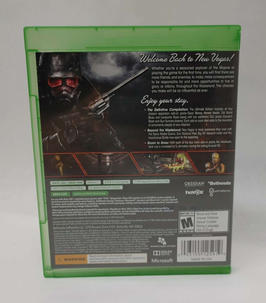 Fallout New Vegas Ultimate Edition For Xbox One Xbox 360 Xbox Series Systems Very Good Heartland Pawnbrokers Kansas