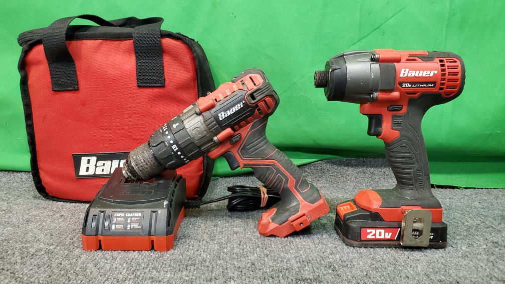 Bauer 20v Cordless Impact & Drill Combo w/ Bag Good | Sooner State Pawn