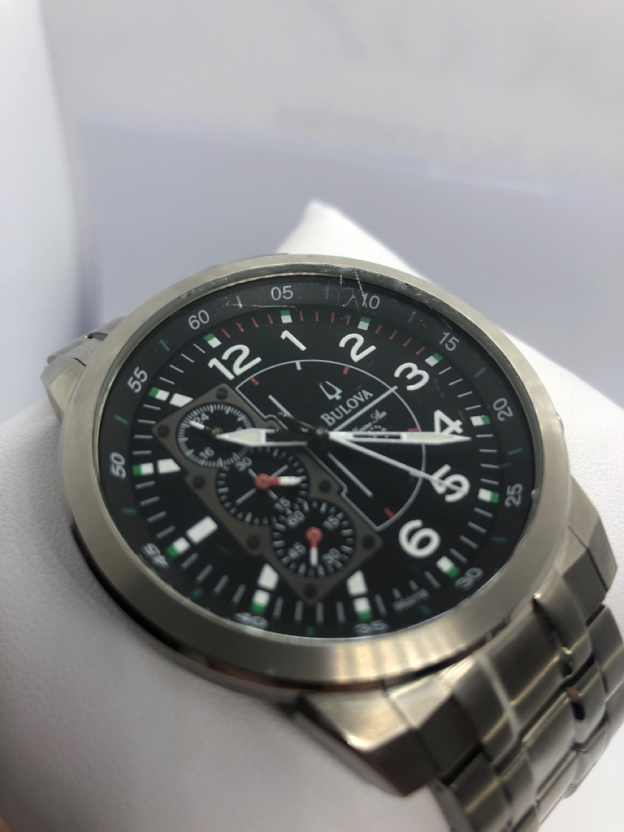 BULOVA Gent's Wristwatch 96A116 Acceptable Greenbacks