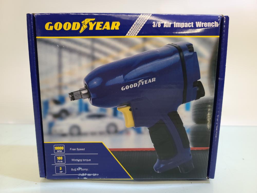 Good Year 3/8" Air Impact Wrench 10000 RPM 100 ftlb Torque 3 HP