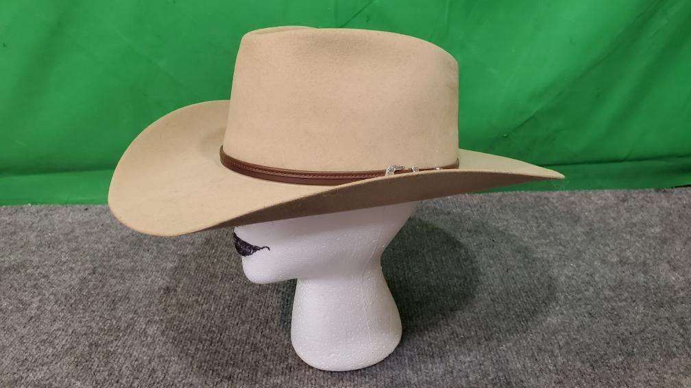 Stetson 4X 100% Buffalo Felt Seneca Pinch Front Crown Cowboy Hat 3 1/2 ...