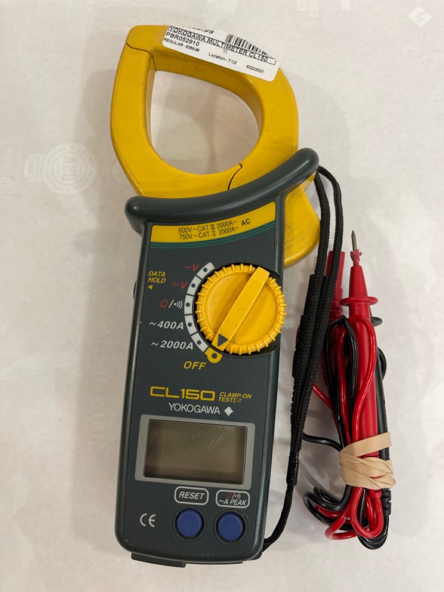 YOKOGAWA CL150 DIGITAL CLAMPON METER 2000 ACA, 750 ACV, 1000 DCV
