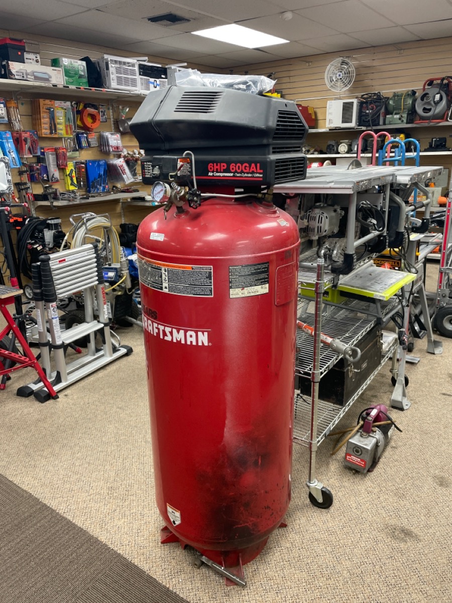 CRAFTSMAN 60 GALLON SINGLE STAGE AIR COMPRESSOR Very Good Axel's