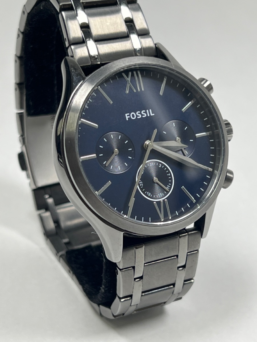 Fossil Fenmore Midsize Multifunction Smoke Stainless Steel Watch BQ2401 ...