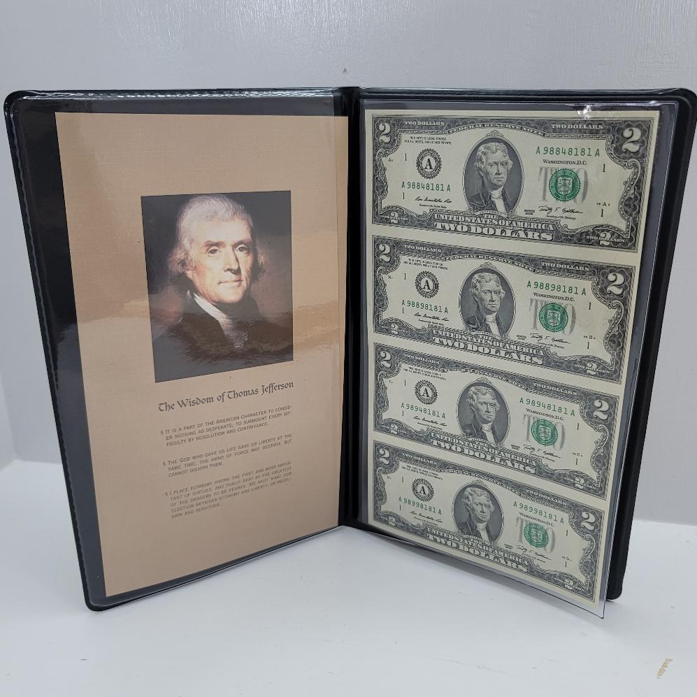 World Reserve Fancy Serial Double Trinary Uncut 2009 $2 Sheet Thomas
