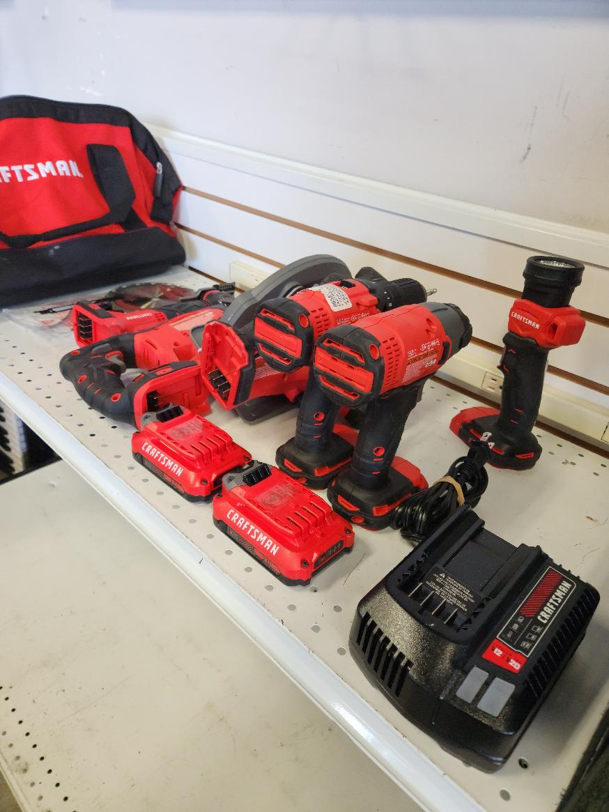 CRAFTSMAN 6PIECE TOOL SETDRILLIMPACTSAWZALLCIRCLE SAWOSCULATOR